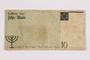 Łódź (Litzmannstadt) ghetto scrip, 10 [zehn] mark note, given to a US soldier by a refugee