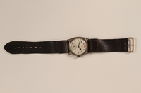 2005.198.2 front
Wrist watch with a brown band and engraved initials saved from Vilna ghetto

Click to enlarge
