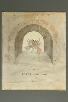 2003.361.6 front
Jo Spier watercolor of people dancing through a gate and given to another inmate

Click to enlarge