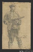 2005.181.81 front
Drawing by Alexander Bogen of a partisan holding a machine gun and carrying two hand grenades on his belt

Click to enlarge