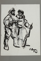 2005.181.110 front
Drawing by Alexander Bogen of two armed partisans standing together

Click to enlarge
