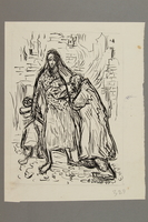 2005.181.117 front
Drawing by Alexander Bogen of an old man, a woman holding a baby, and a little girl standing before a scene of flames and destroyed buildings

Click to enlarge