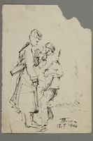 2005.181.132 front
Drawing by Alexander Bogen of two partisans standing close together, one lighting the other’s cigarette

Click to enlarge