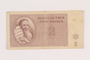 Theresienstadt ghetto-labor camp scrip, 2 kronen note