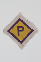 2005.506.5 front
Unused forced labor badge, yellow with a purple P, to identify a Polish forced laborer

Click to enlarge