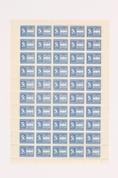 2005.506.14 front
Ostarbeiter [Eastern worker] Sparmarke [savings stamp] block, 5 Reichsmark

Click to enlarge