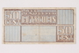 Westerbork transit camp voucher, 50 cent note