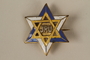 Jewish Relief Unit Star of David pin worn by a German Jewish nurse working in a DP camp