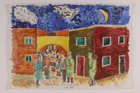 2006.125.35 front
Watercolor painting showing a group of Jewish men, women, and children entering a ghetto

Click to enlarge