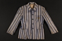 Concentration camp uniform jacket and pants worn by a Catholic Polish prisoner in several camps