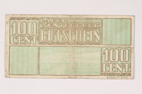2003.413.14 back
Westerbork transit camp voucher, 100 cent note

Click to enlarge