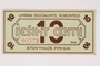 Scheinfeld Displaced Persons Camp scrip, 10 cent note