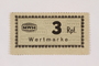 Holleischen subcamp scrip, 3 Reichspfennig note