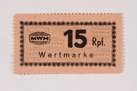 2003.413.66 front
Holleischen subcamp scrip, 15 Reichspfennig note

Click to enlarge