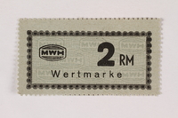 2003.413.67 front
Holleischen subcamp scrip, 2 Reichsmark note

Click to enlarge