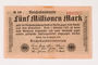 Weimar Germany Reichsbanknote, 5 million mark