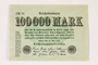 Weimar Germany Reichsbanknote, 100,000 mark