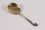 Silver ice cream serving spoon with floral engraving saved by young German Jewish refugee