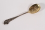 Silver ice cream spoon with floral engraving saved by young German Jewish refugee