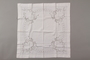 Square white tablecloth with floral motifs saved by a by Czech Jewish refugee