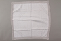 Square white cotton tablecloth saved by a by Czech Jewish refugee