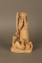 Wooden sculpture of a grieving woman made by a Lithuanian Jewish artist