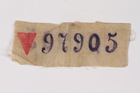 1995.A.0753.2 front
White prison patch with a red triangle and number 97905 owned by a Lithuanian Jewish man

Click to enlarge