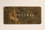 Brass nameplate for J. Feldman