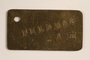 Brass tag with name Feldman