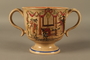 Staffordshire loving cup printed with Lord Gordon's circumcision