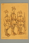 Ink caricature of three unlikely Polish Army recruits