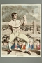Gillray print of Jewish boxer Mendoza in fighting stance