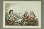 Print of two Jewish moneylenders with a gentile client