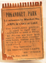 Matchbook advertising Pakanoket Park, a camp that excluded Jews