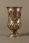 Embossed silver goblet with an inset Korn Jude medal