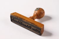 1996.28.20 front
Rubber stamp used by the Hermann Goering Division in Italy

Click to enlarge