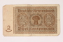 Nazi Germany, 2 Rentenmark note