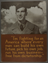 War effort poster with an American soldier