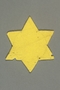 Unused yellow felt Star of David badge