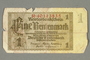 Nazi Germany, 1 rentenmark note
