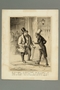 Print from a German periodical depicting two Jewish theatergoers conversing