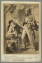 Print from a German periodical depicting a Jewish peddler conversing with an older man