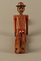 Jointed wooden rod puppet shaped as a Jewish man with a Star of David badge
