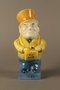Ceramic jug shaped as a comical Jewish man with a collection box