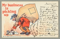 2016.184.736 front
Inscribed postcard with an image of a Jewish peddler

Click to enlarge