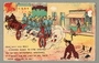 Inscribed postcard cartoon making fun of the Jewish fire sale stereotype