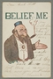 Inscribed postcard of a smiling Jewish man smoking a cigar