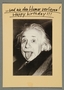 Postcard of Albert Einstein sticking out his tongue