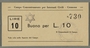 Cremona civilian internment scrip, 10 lire note, stamped with a Star of David