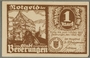 Beverungen, emergency currency, 1 mark notgeld, with an anti-Jewish cartoon